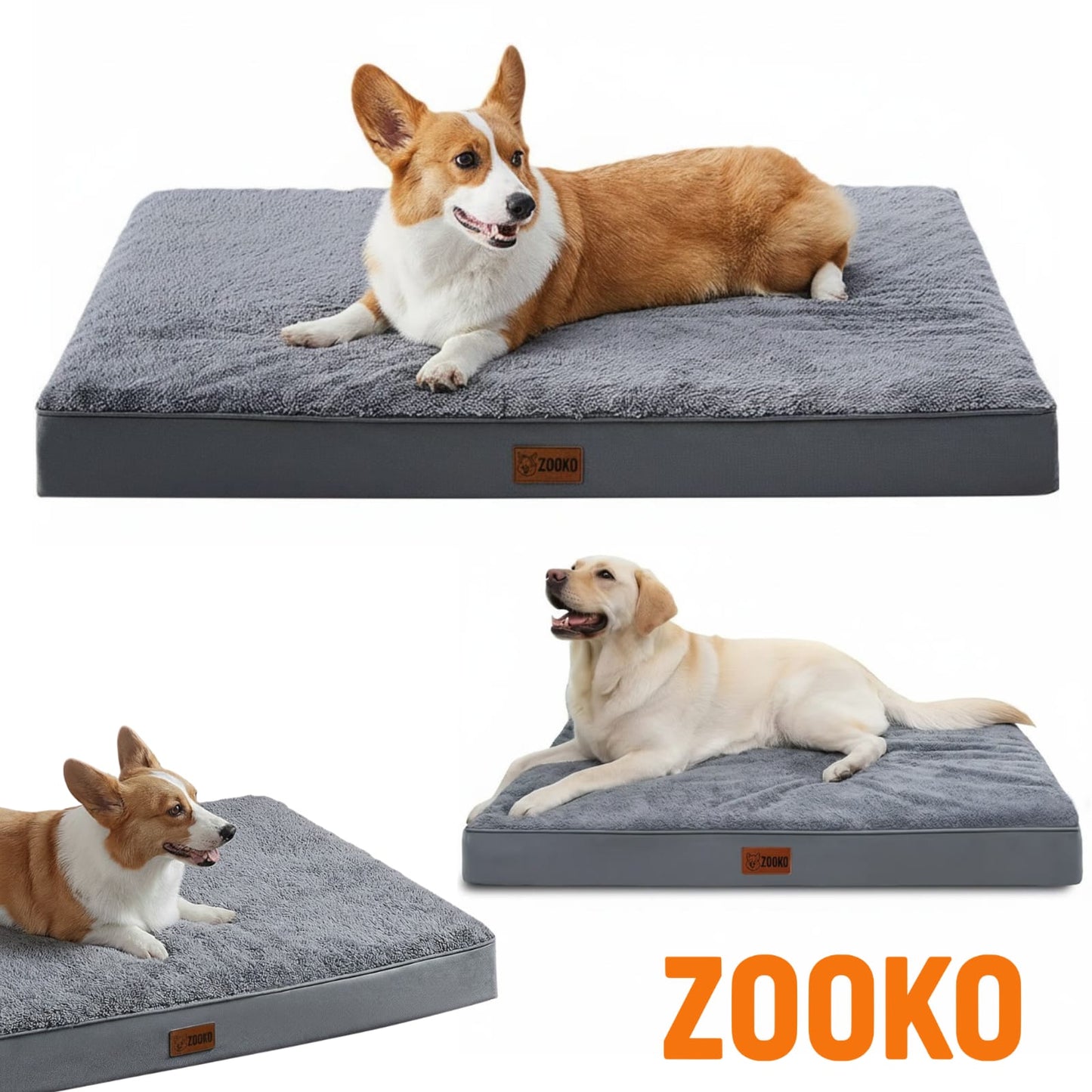 Cama Colchon Ortopedico Antiestres Mascota 111 X 81 Cm Zooko