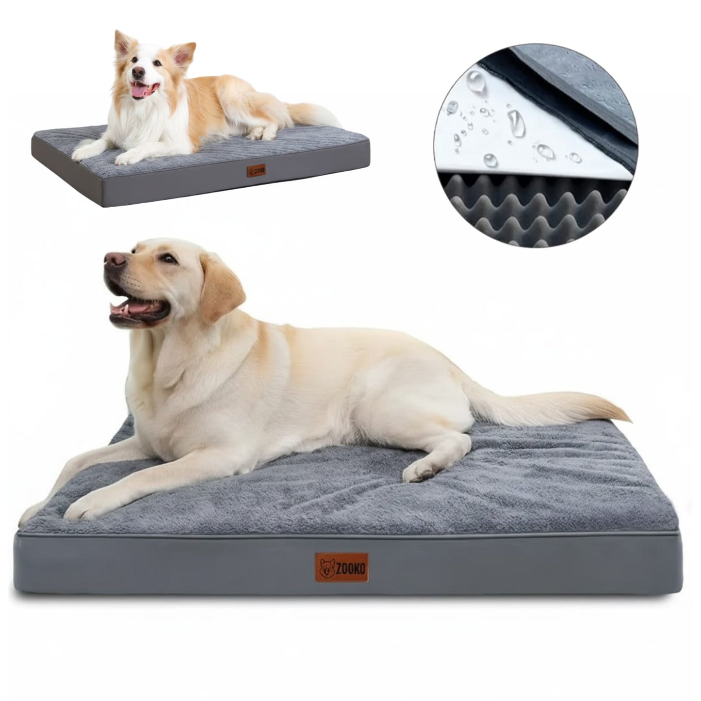 Cama Colchon Ortopedico Antiestres Mascota 111 X 81 Cm Zooko