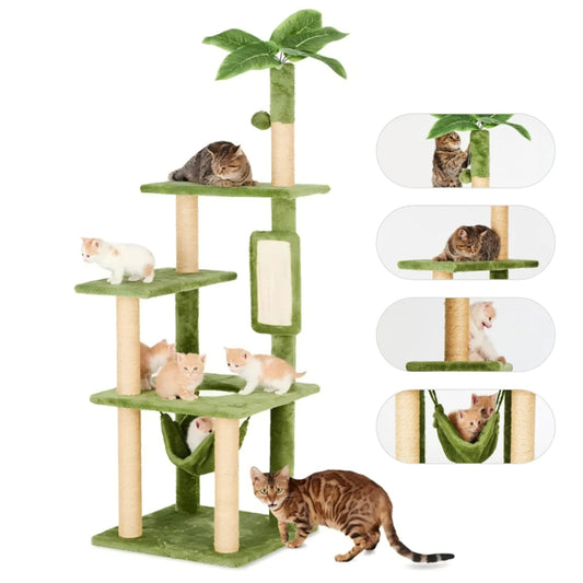 Rascador Para Gatos Torre Realista Con Hoja Interior - Zooko