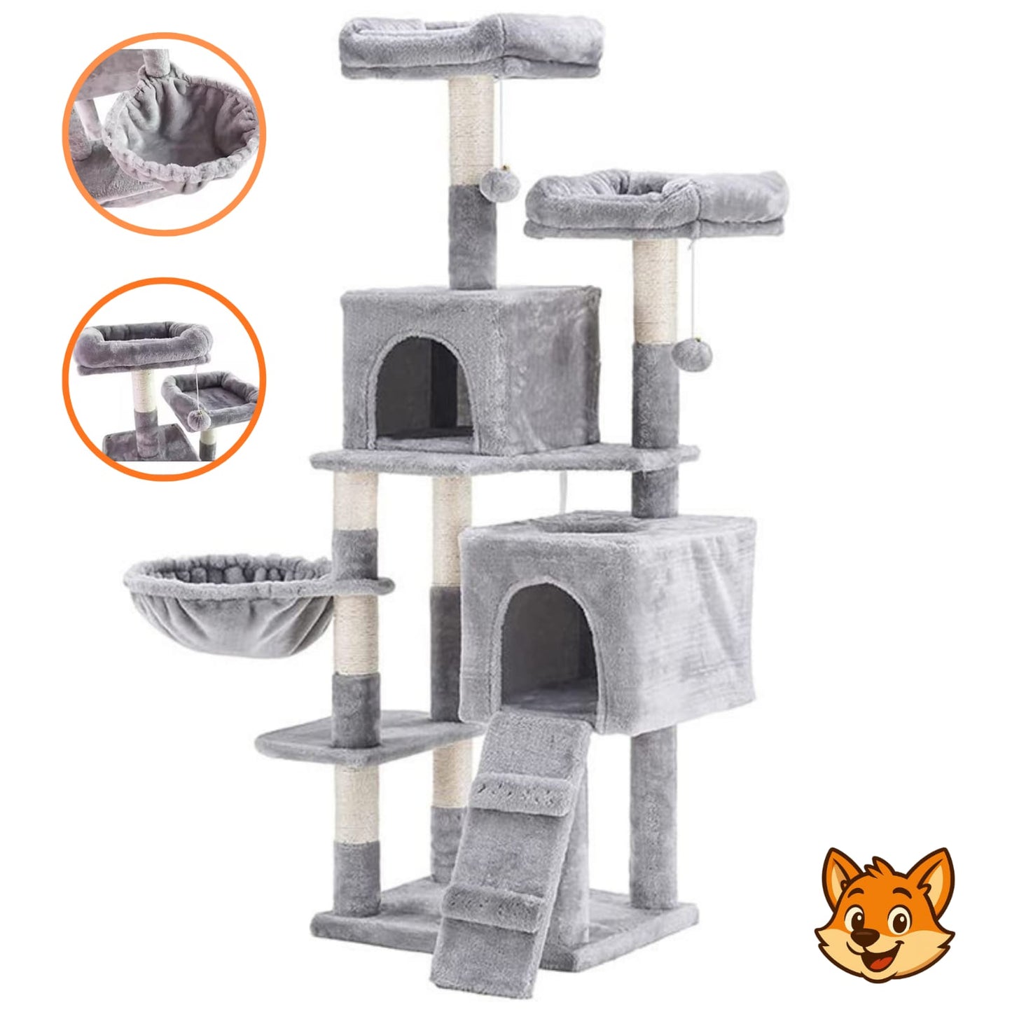 Rascador Para Gatos Torre Skypaws Camas, Refugio Marca Zooko