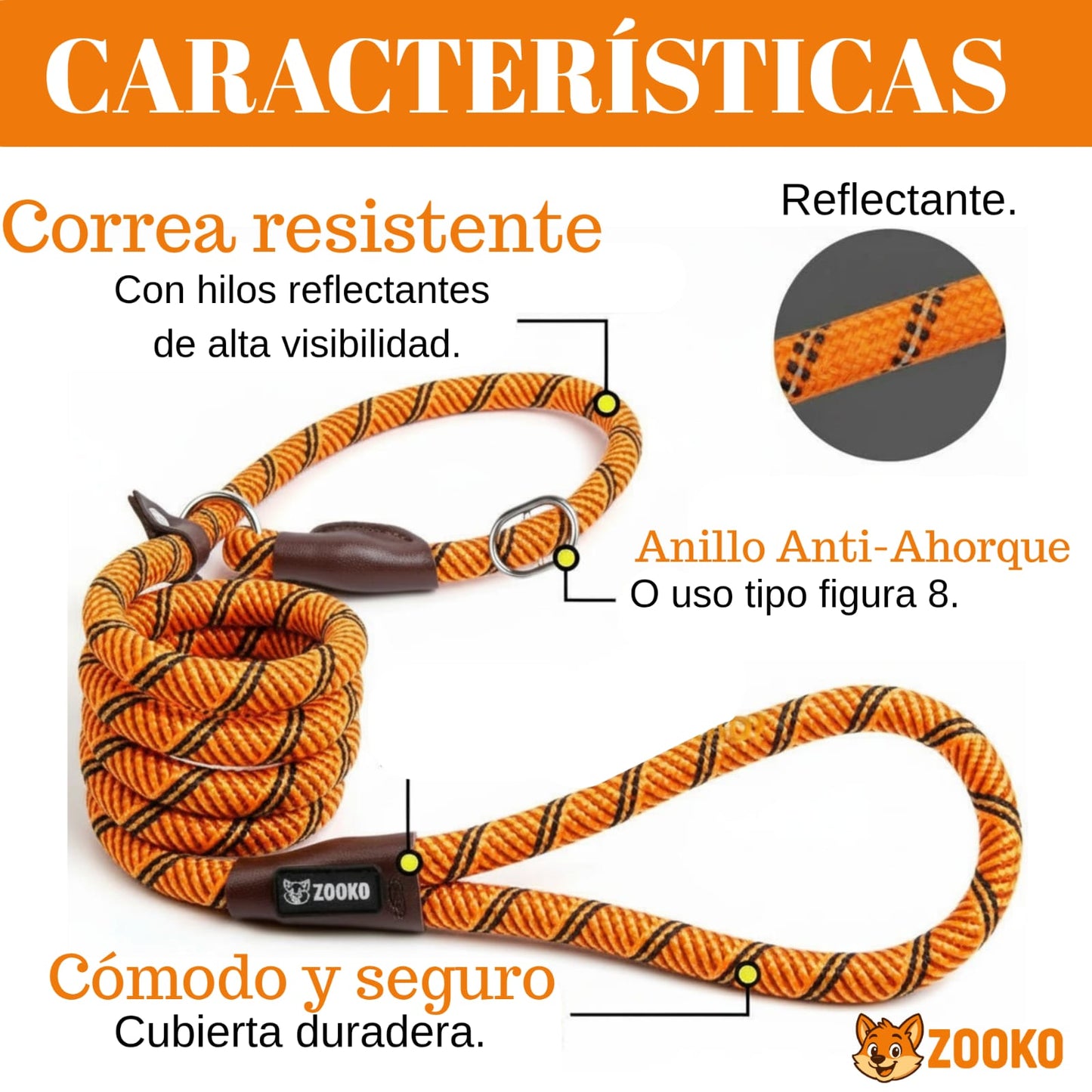 Correa Slip Leash Antitirones Correa Y Collar Perros Zooko