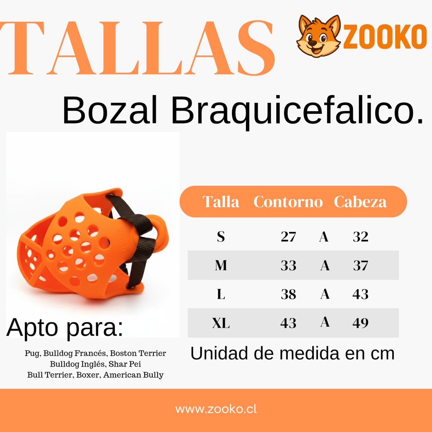 Bozal Para Perros Braquiocefálico Pug Braquicéfalo Zooko