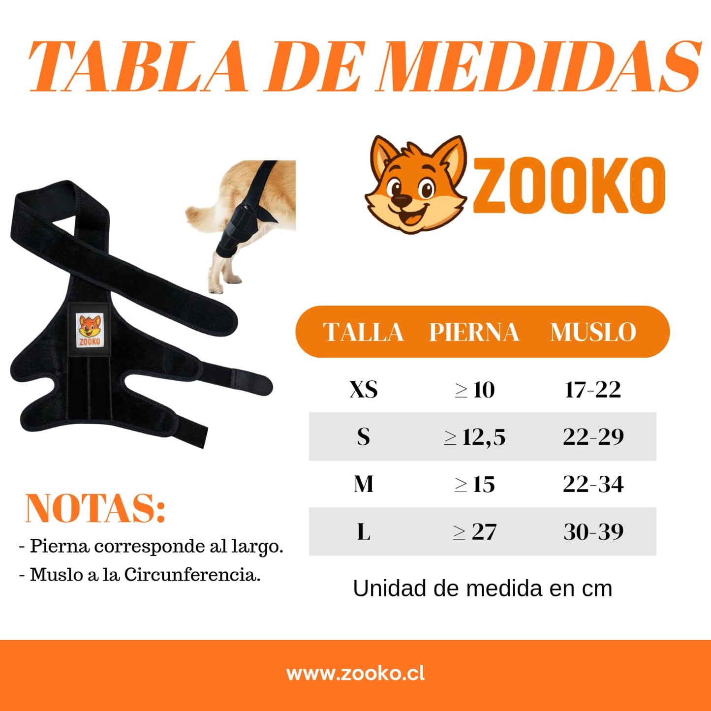 Rodillera Zooko Ortopédica Protector Perro Soporte Rodilla