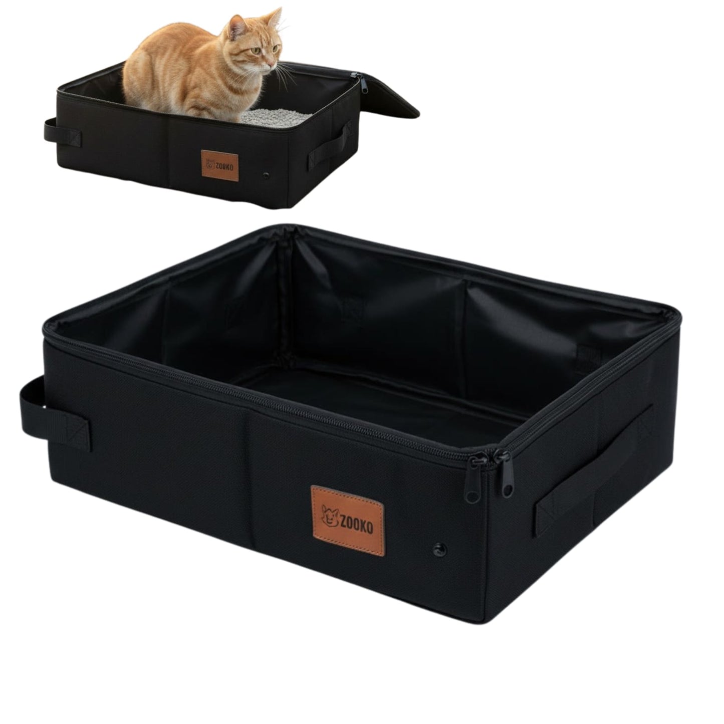 Arenero Plegable Portatil Gato Viajes Paseo Baño Marca Zooko
