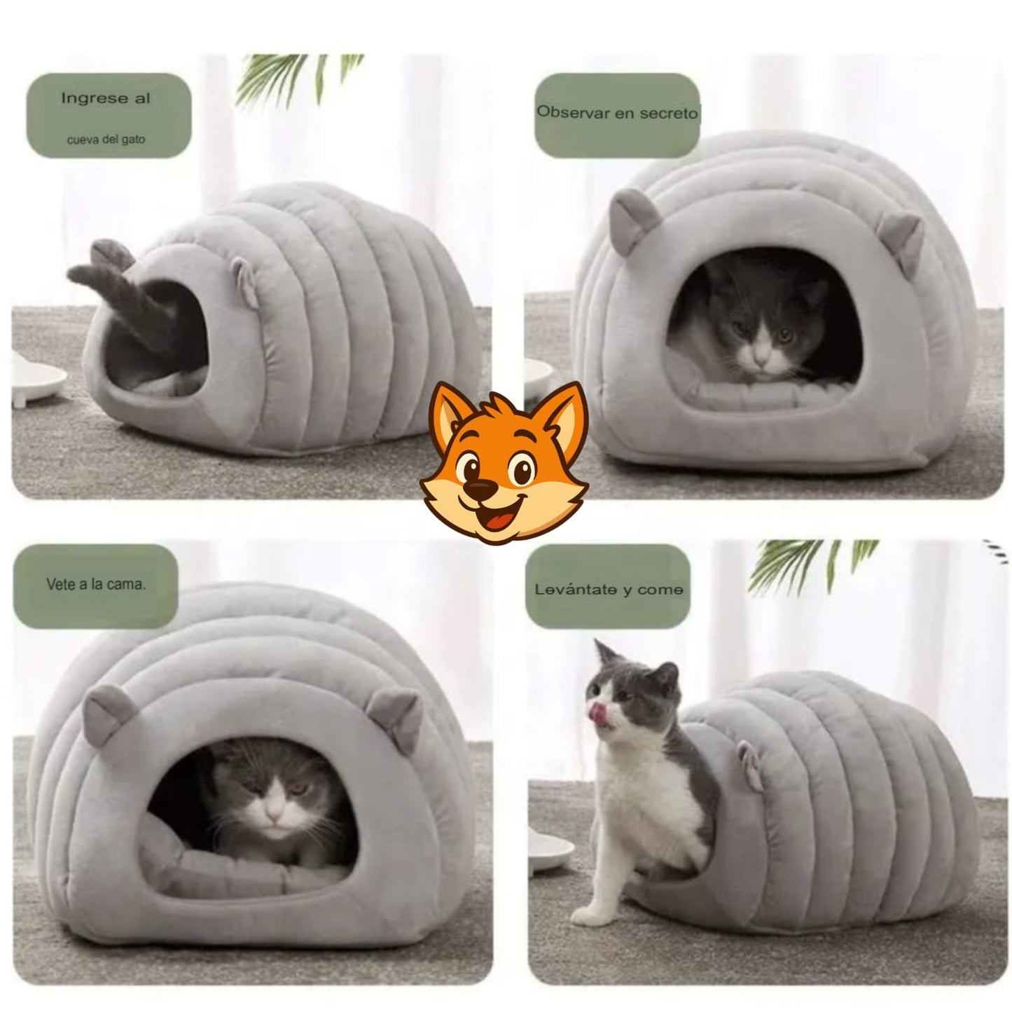 Cama Iglu Para Gatos Cama Perros Casas Mascotas Marca Zooko