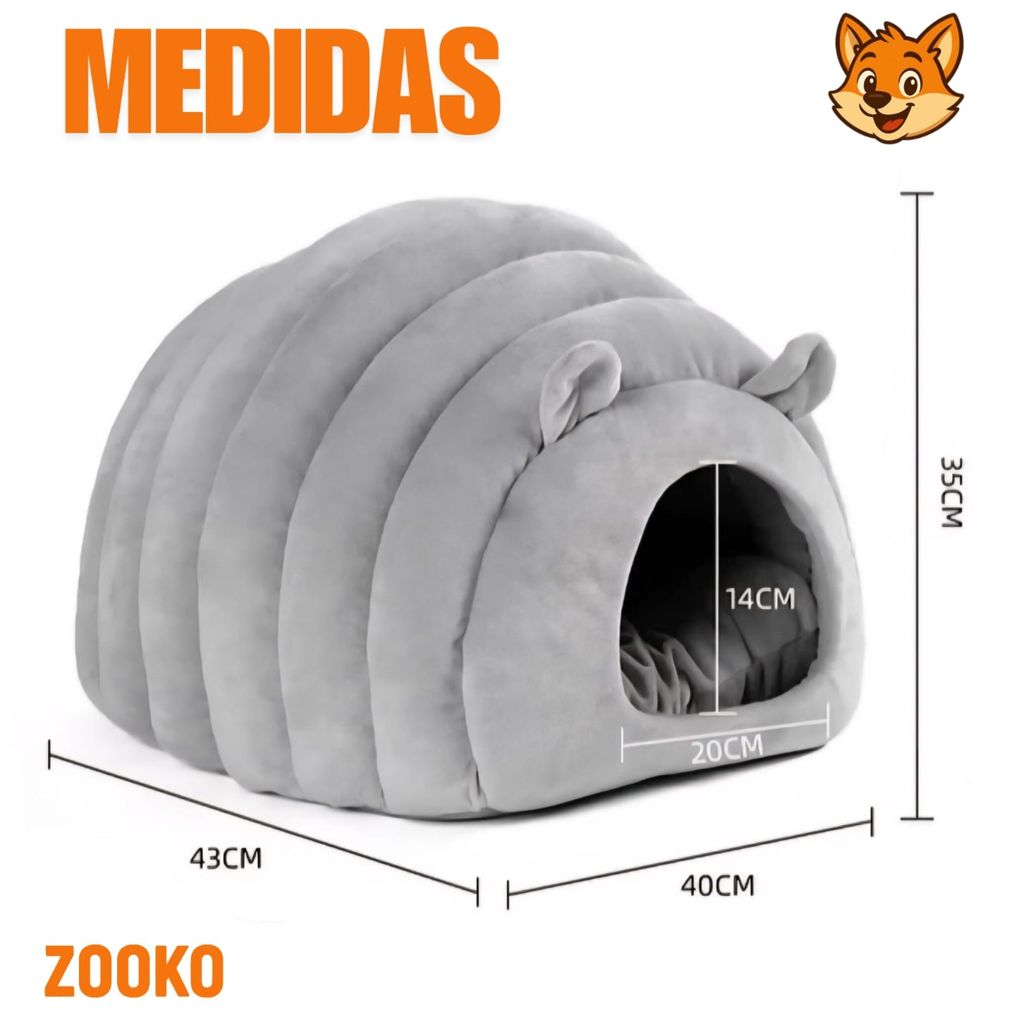 Cama Iglu Para Gatos Cama Perros Casas Mascotas Marca Zooko