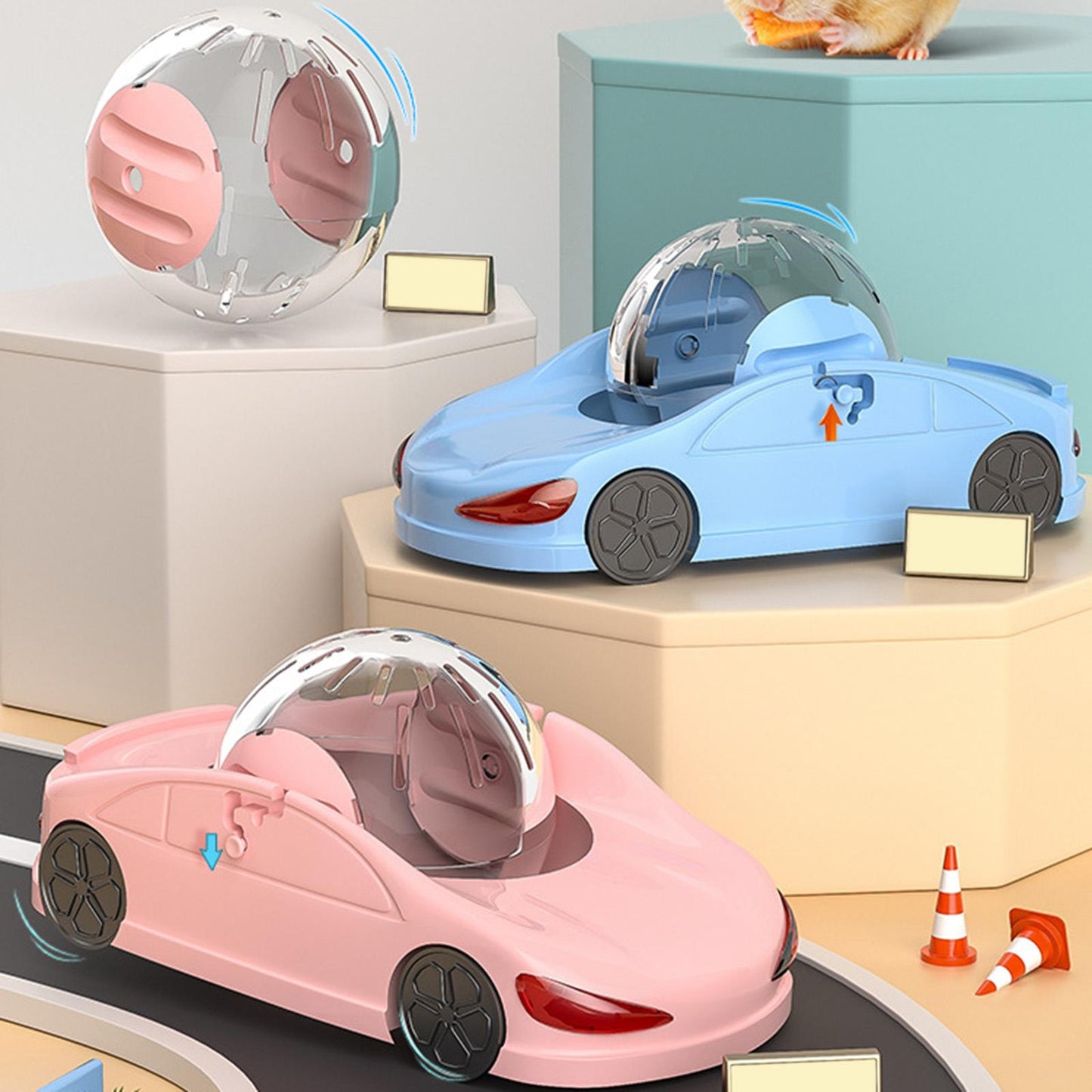 Rueda Y Auto Para Raton Hamster Erizo Rueda Con Auto Zooko