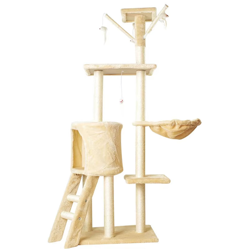 Rascador Para Gatos Torre Arbol En Sisal Con Hamaca - Zooko