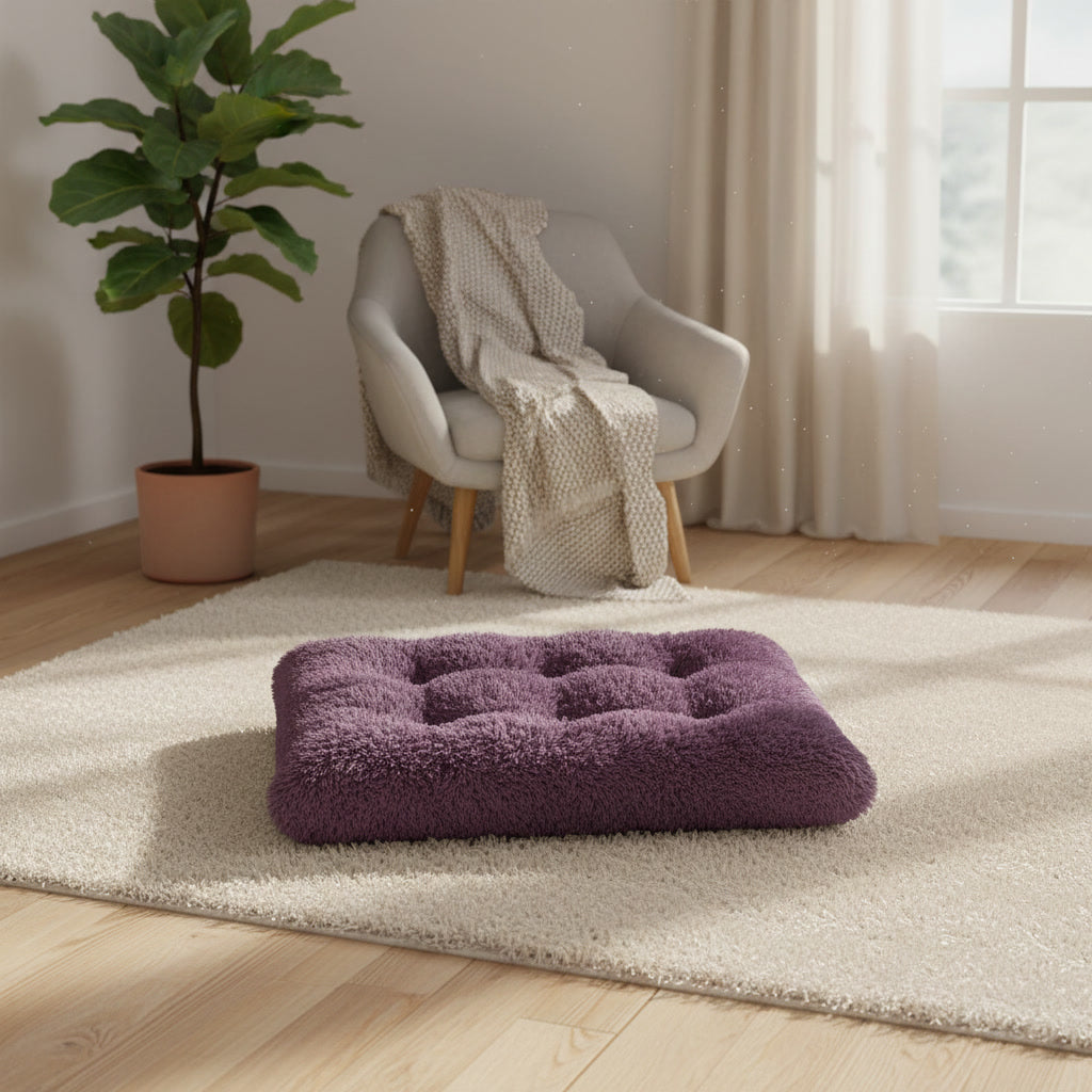 Cama Colchon Peluda Mascotas Perros Gatos 93 X 65 - Zooko