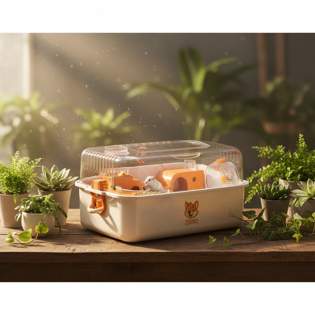Jaula Acrílica Y Tubo Para Hámster, Cuy Erizo Mascotas Zooko