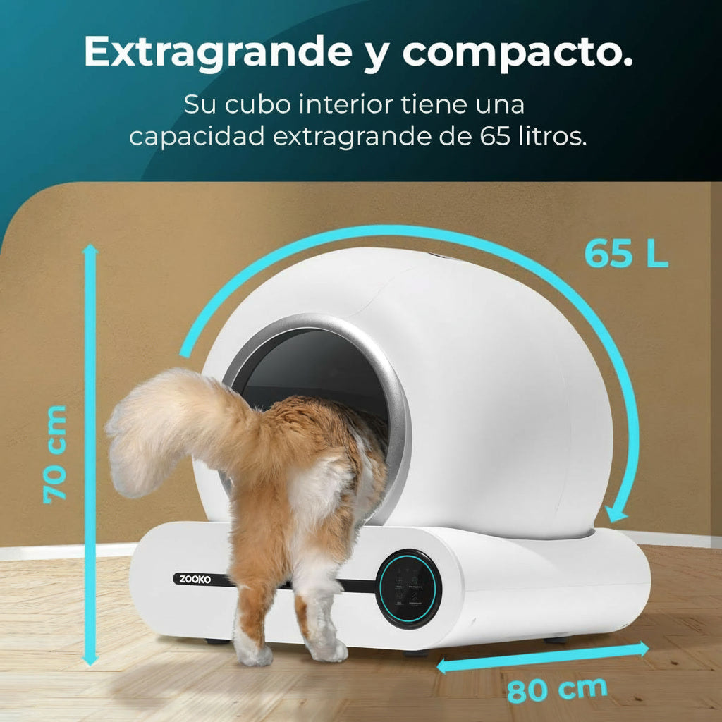 Arenero Para Gatos Caja Robotica Automatica Inteligente Wifi
