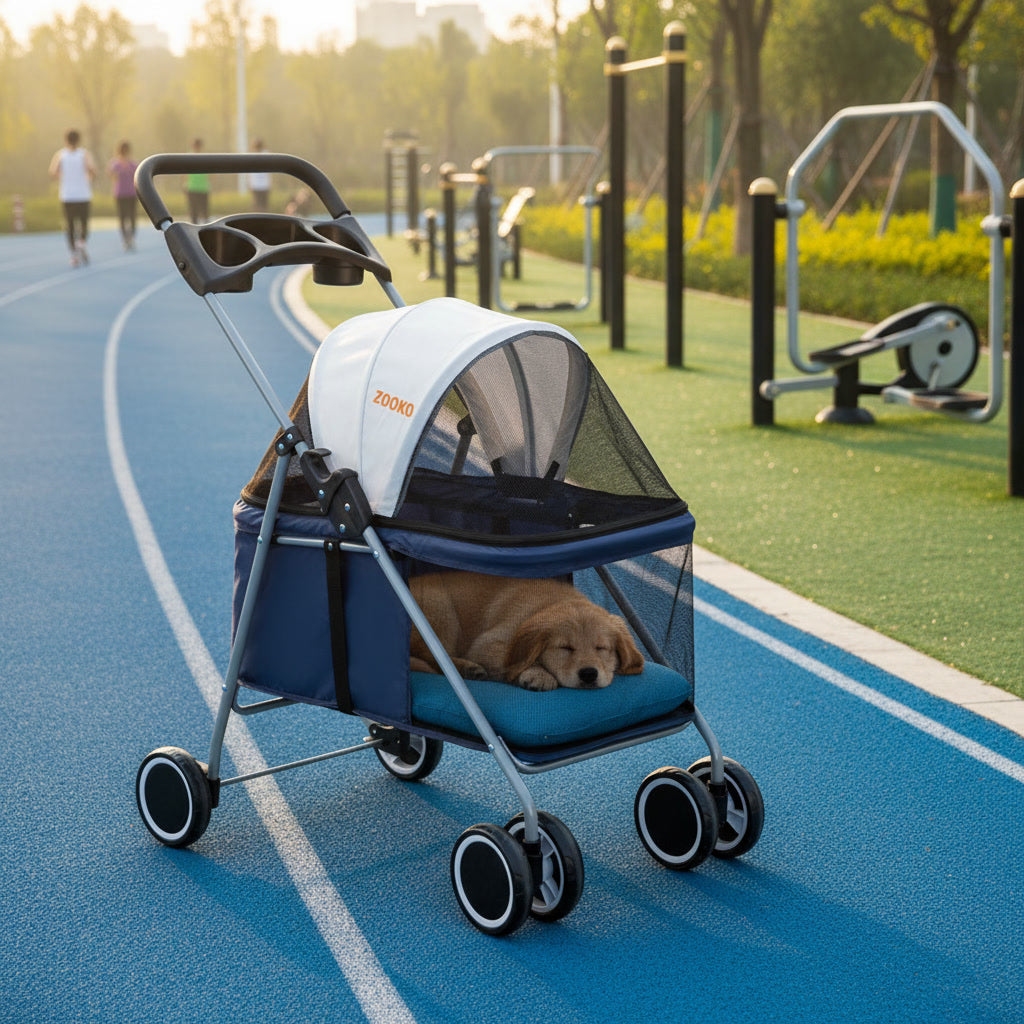 Coche Para Mascotas Cochecito Plegable Perros Y Gatos Zooko