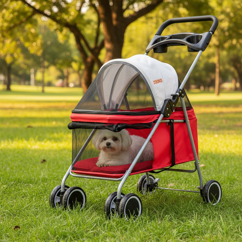 Coche Para Mascotas Cochecito Plegable Perros Y Gatos Zooko