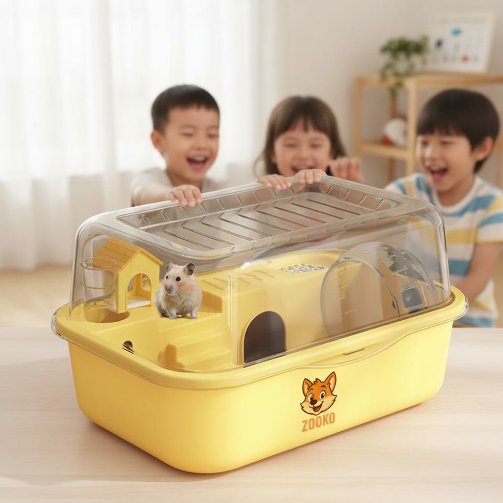 Jaula Acrílica Zooko Para Hámster, Cuy, Erizo, Mascotas