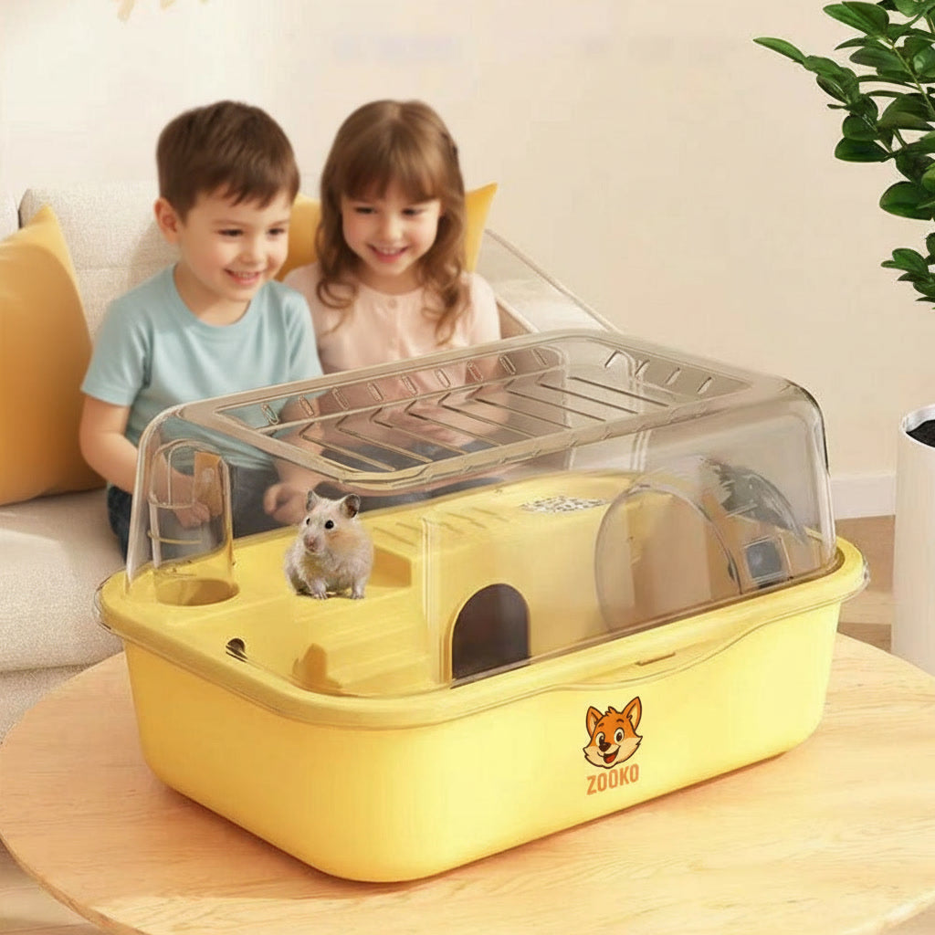 Jaula Acrílica Zooko Para Hámster, Cuy, Erizo, Mascotas