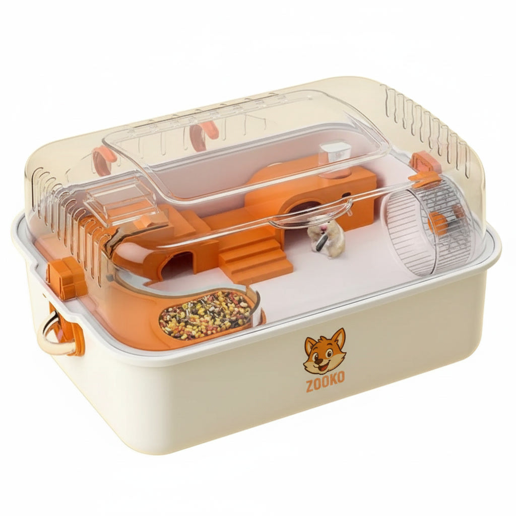 Jaula Acrílica Y Tubo Para Hámster, Cuy Erizo Mascotas Zooko