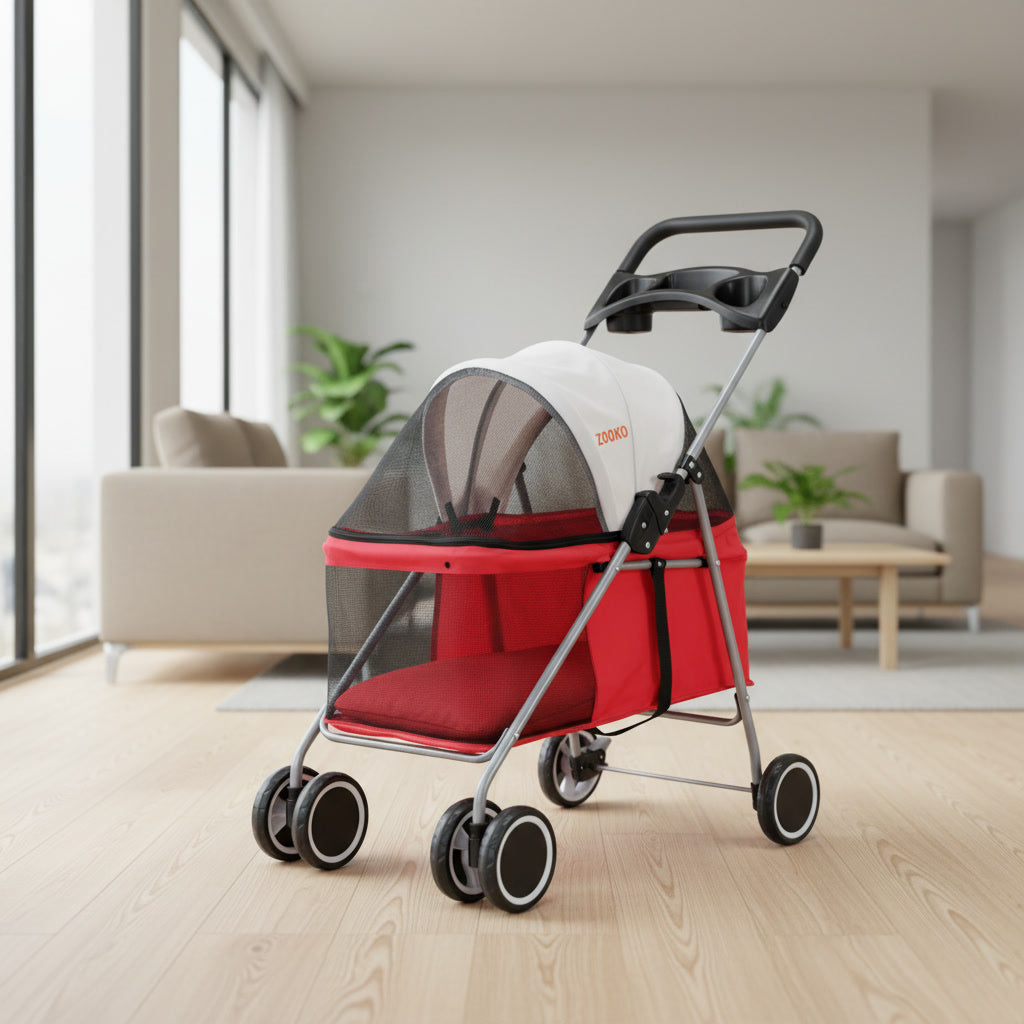 Coche Para Mascotas Cochecito Plegable Perros Y Gatos Zooko