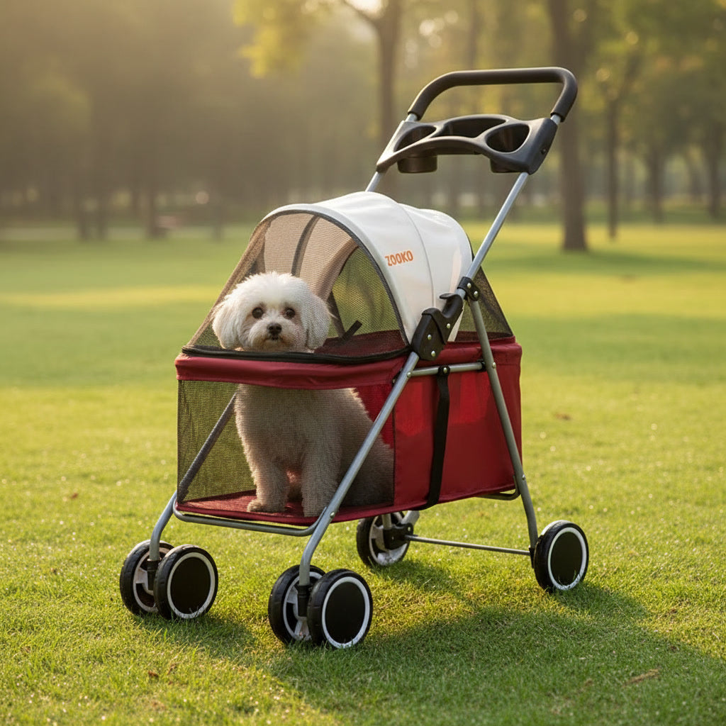 Coche Para Mascotas Cochecito Plegable Perros Y Gatos Zooko