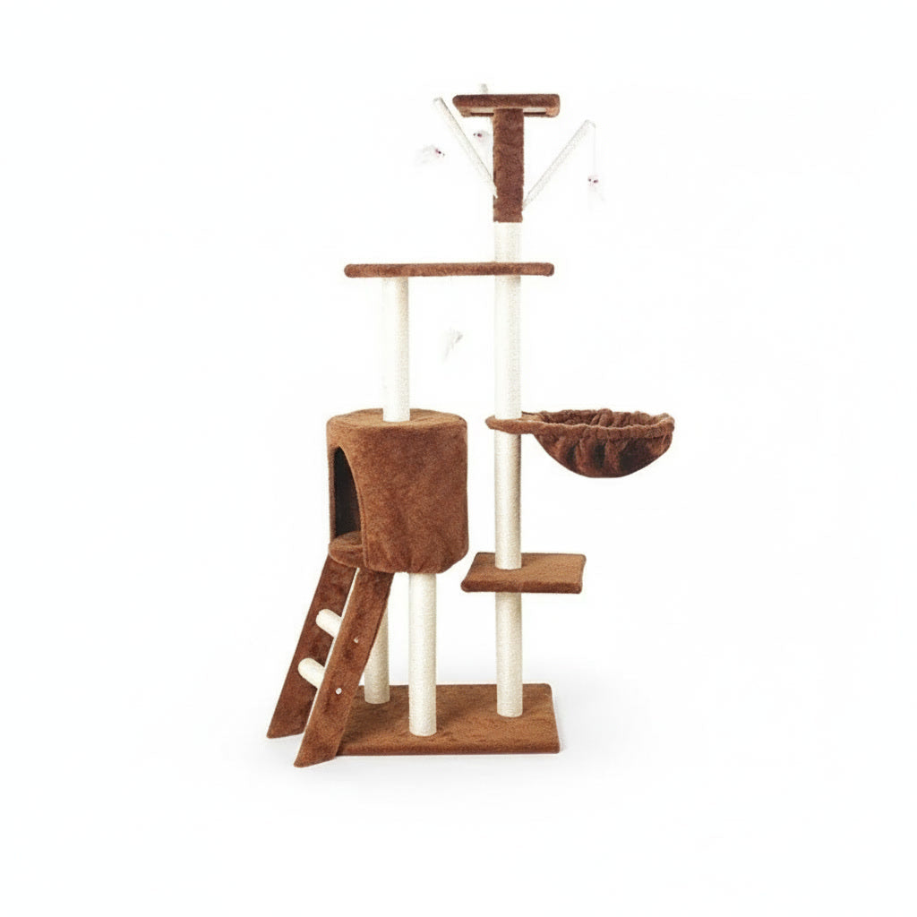 Rascador Para Gatos Torre Arbol En Sisal Con Hamaca - Zooko