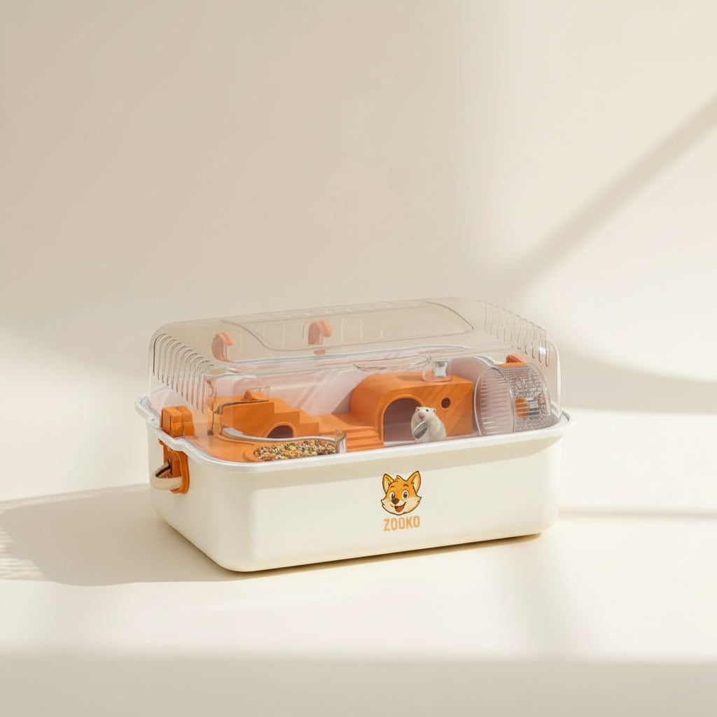 Jaula Acrílica Y Tubo Para Hámster, Cuy Erizo Mascotas Zooko