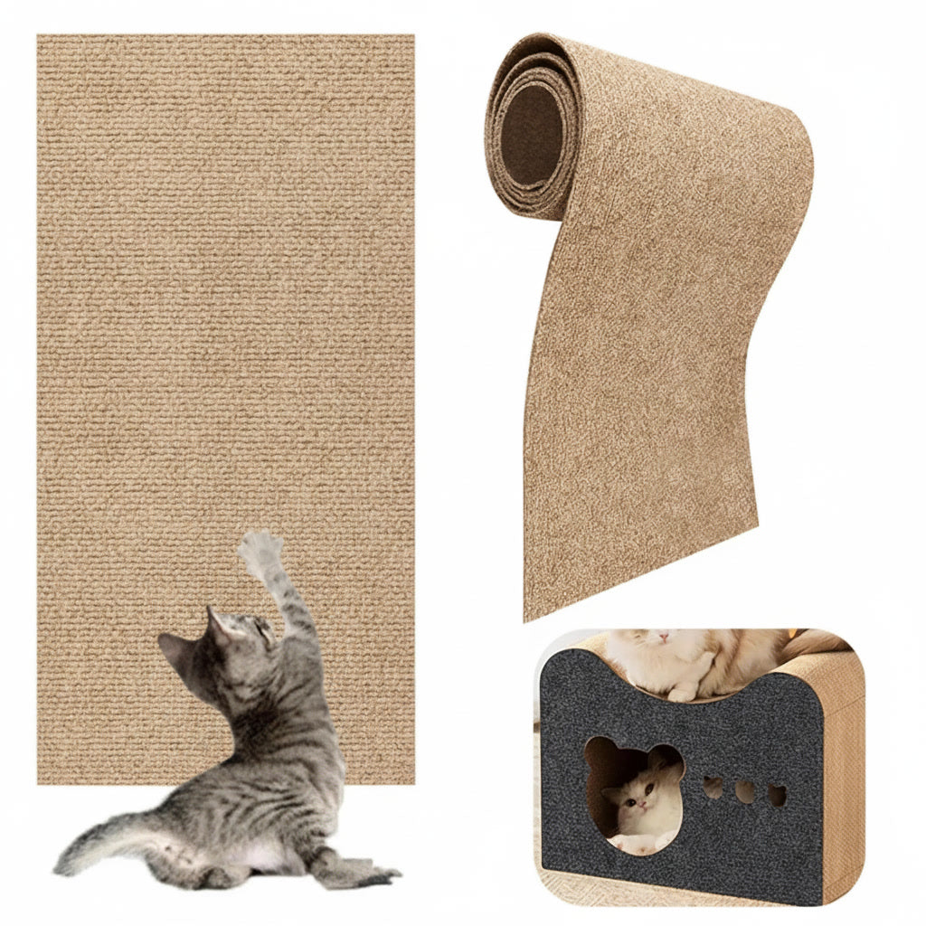 Rollo Tapete Rascador Gatos Protector Sofá Adhesivo 60x100cm