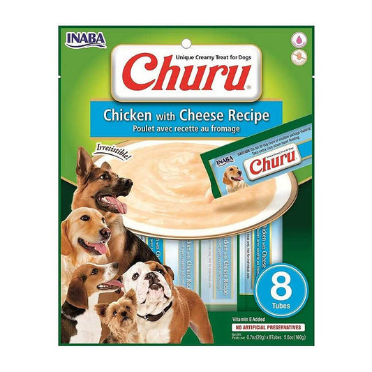 Churu Snack Premio Perro Pollo Con Queso - 8 Tubitos